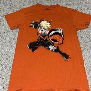 My Hero Academia Katsuki‎ Bakugo Mens Small T-Shirt Orange Funimation